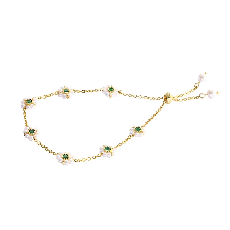 Titanium Steel Flower Diamond Women's Retro Bracelet - Image 5