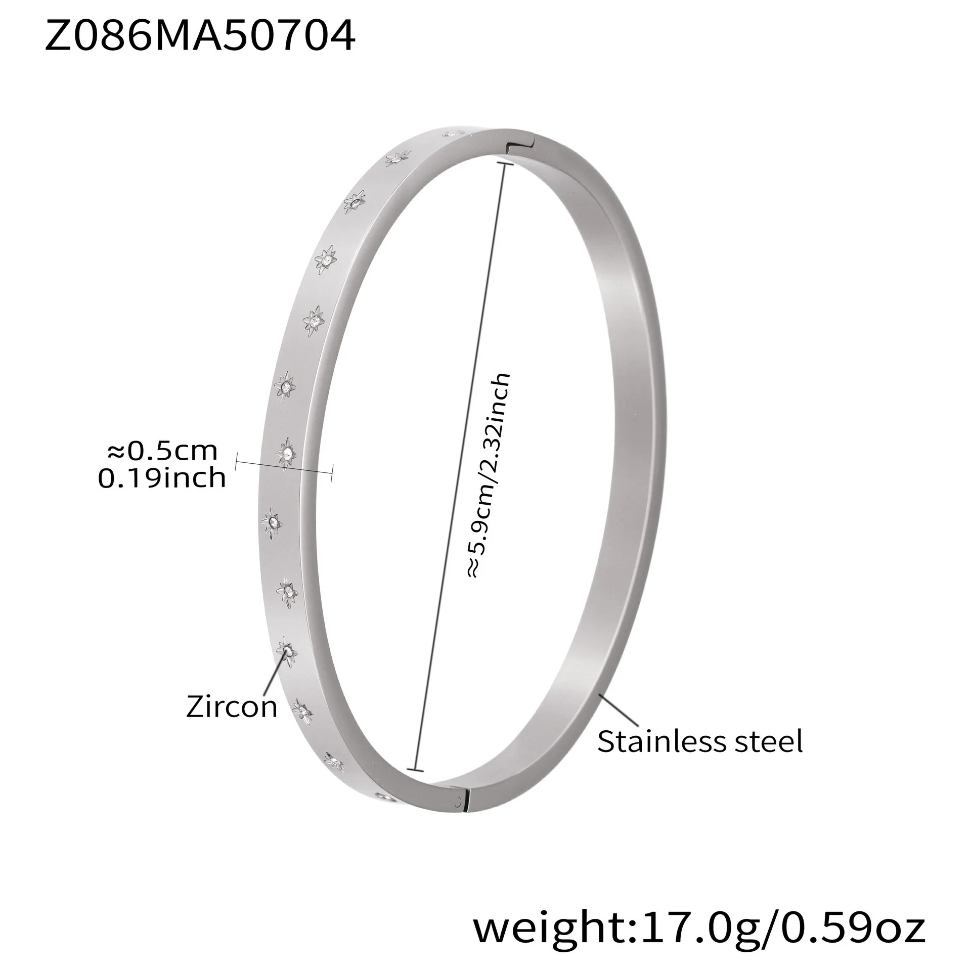 Titanium Steel Geometric Electroplated Fashion Ladies Bracelet - Image 11