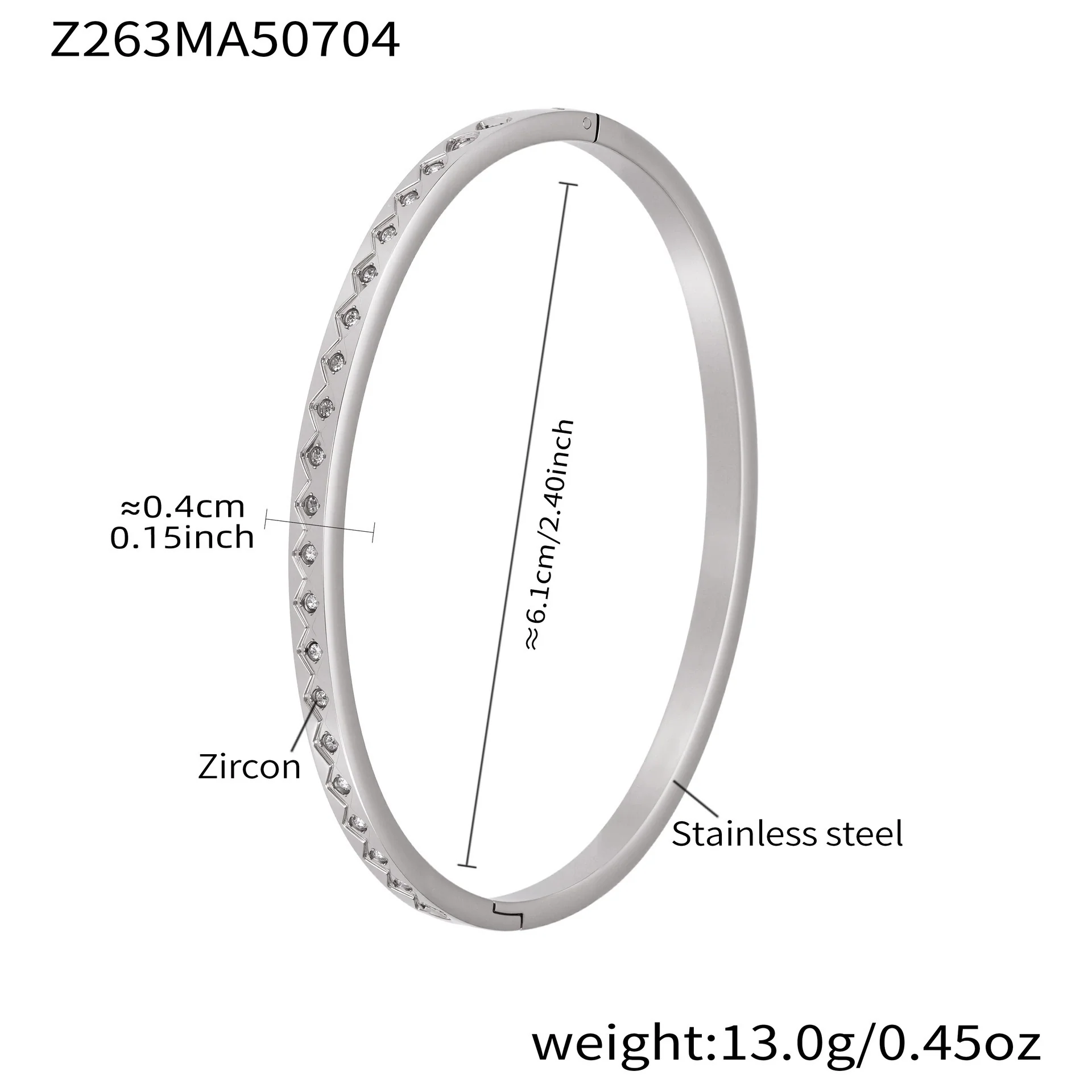 Titanium Steel Geometric Electroplated Fashion Ladies Bracelet - Image 15