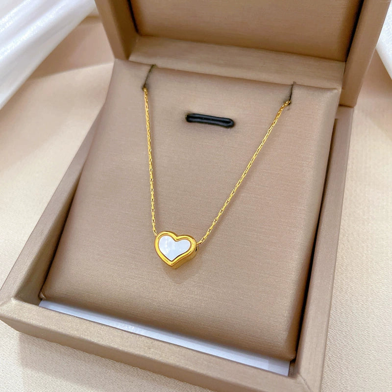 Titanium Steel Geometric Electroplated Unisex Minimalist Clavicle Necklace - Image 3