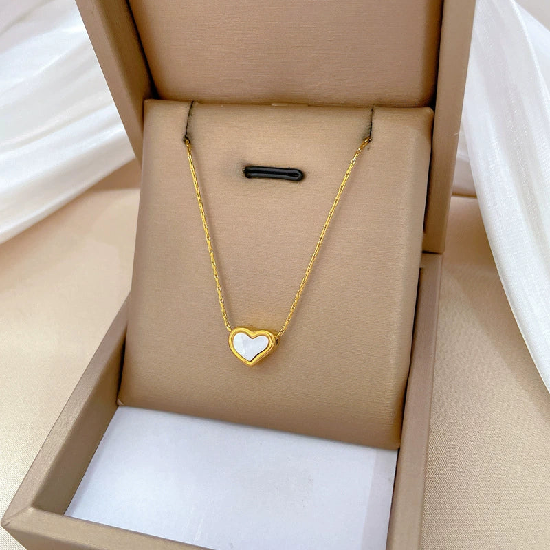 Titanium Steel Geometric Electroplated Unisex Minimalist Clavicle Necklace - Image 4