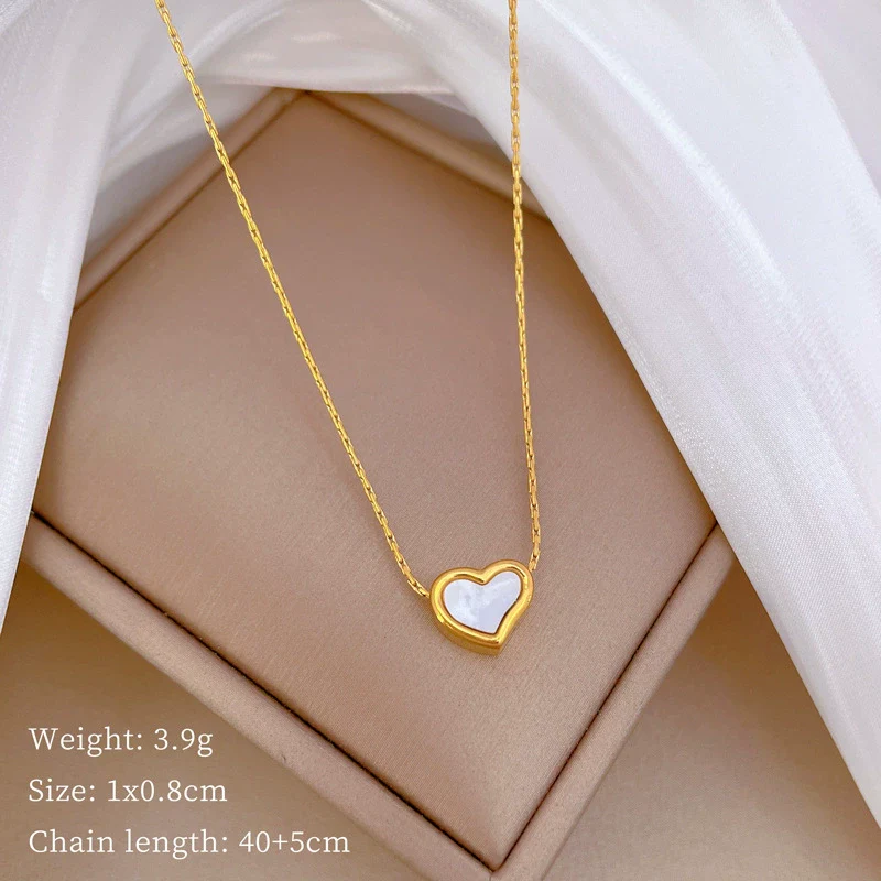 Titanium Steel Geometric Electroplated Unisex Minimalist Clavicle Necklace - Image 6