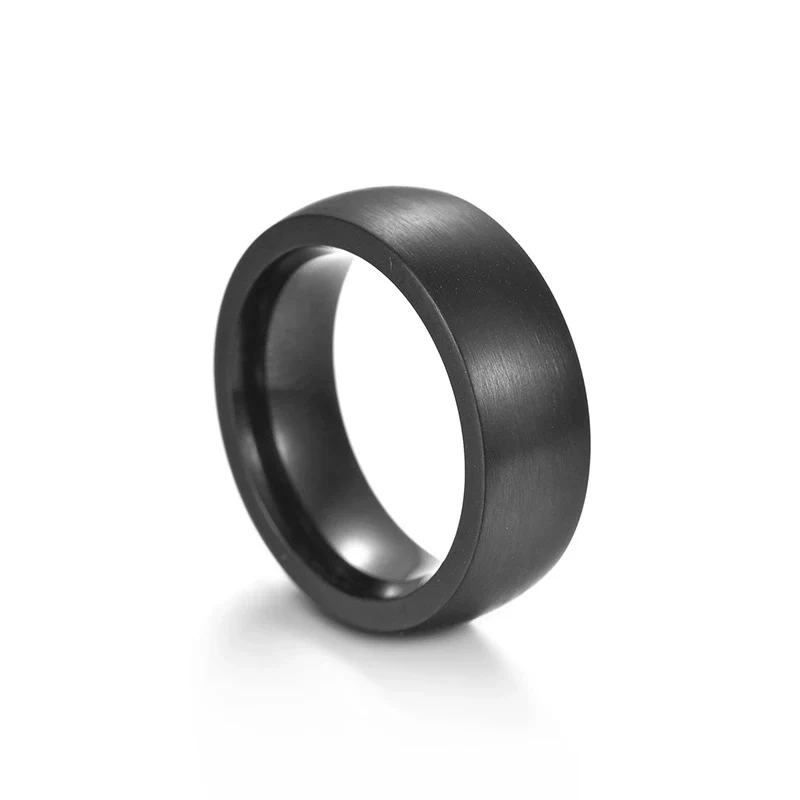 Titanium Steel Geometric Men's And Unisex Ring With Brushed Matte Finish And Electroplating - Image 5