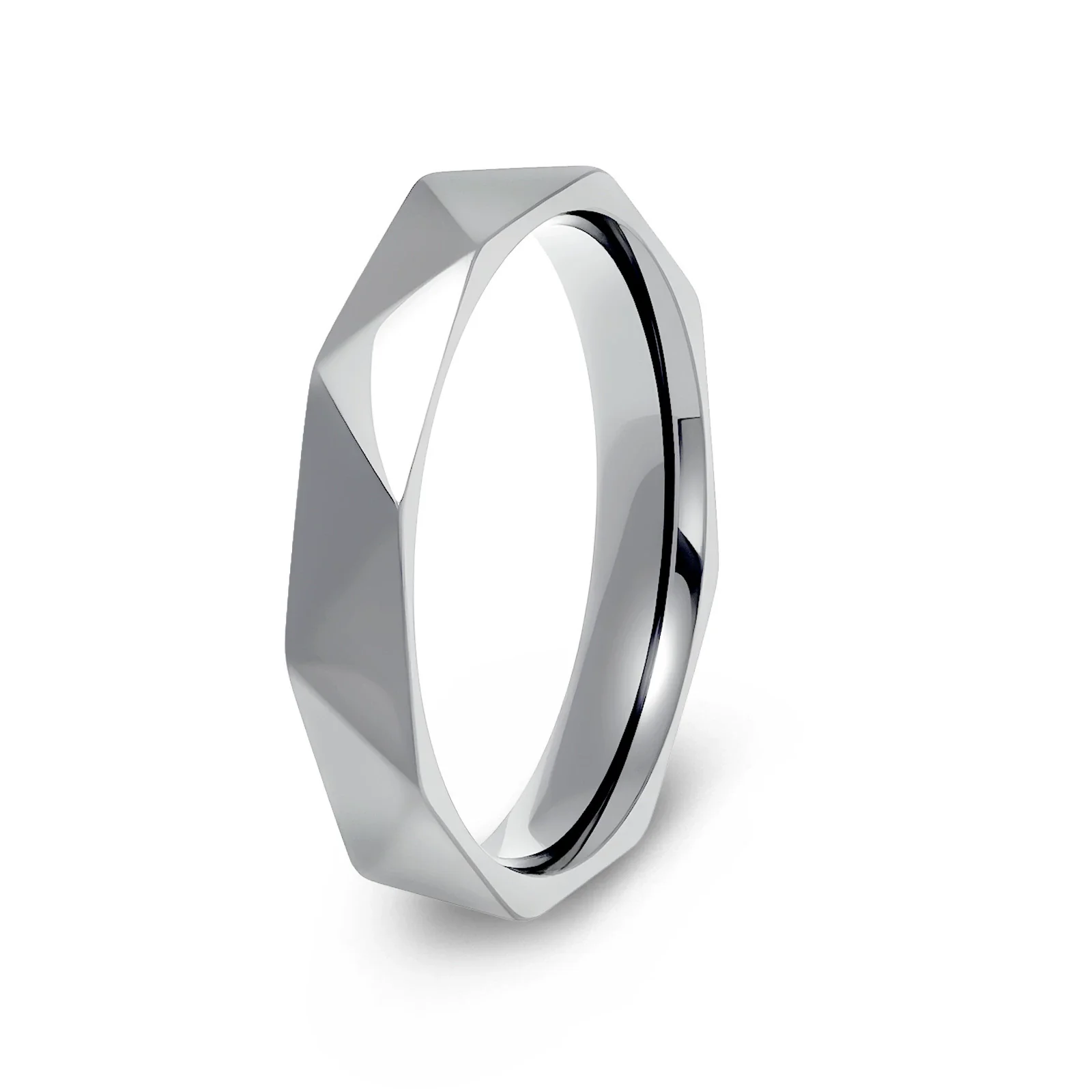 Titanium Steel Geometric Ring And Bracelet For Women With Electroplating - Image 7