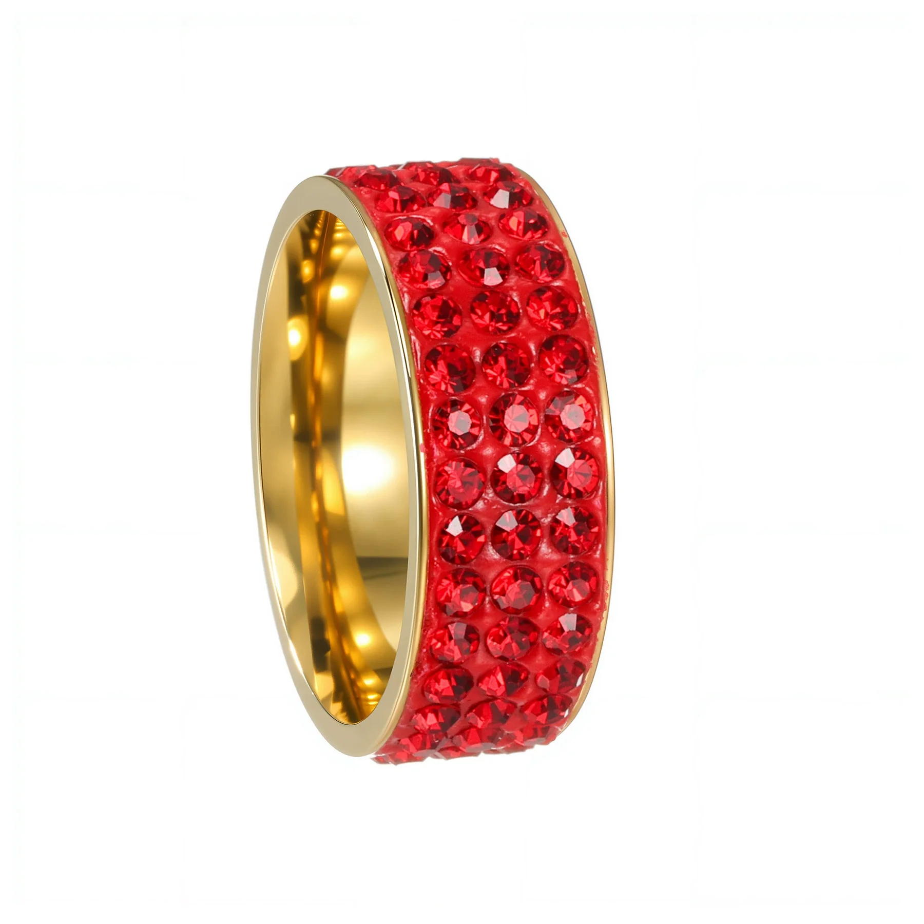 Titanium Steel Geometric Style Electroplated Ring For Men And Women - Image 5