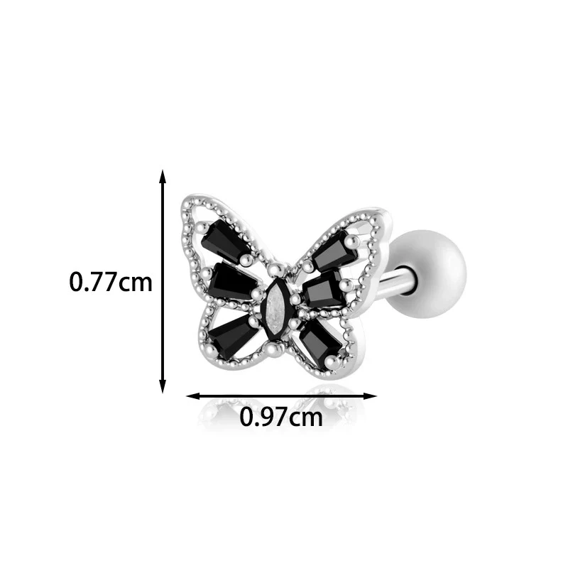 Titanium Steel Geometric Style Piercing Earrings With Electroplating For Women - Image 11