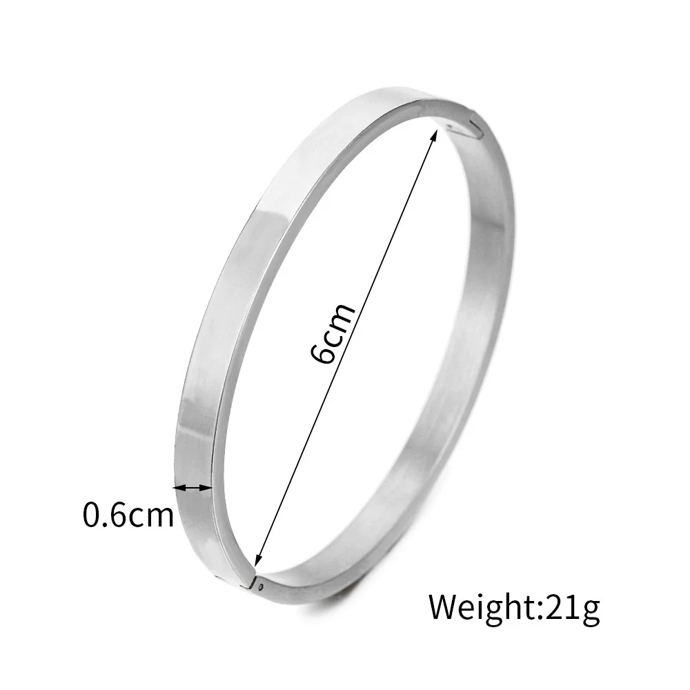 Titanium Steel Geometric Unisex Opening Bracelet Jewelry That Does Not Fade - Image 7