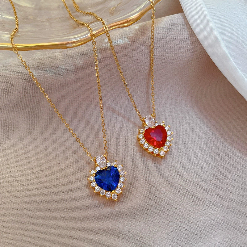 Titanium Steel Micro Diamond Ochain Necklace With Geometric Pattern And Cartoon Style For Women - Image 2