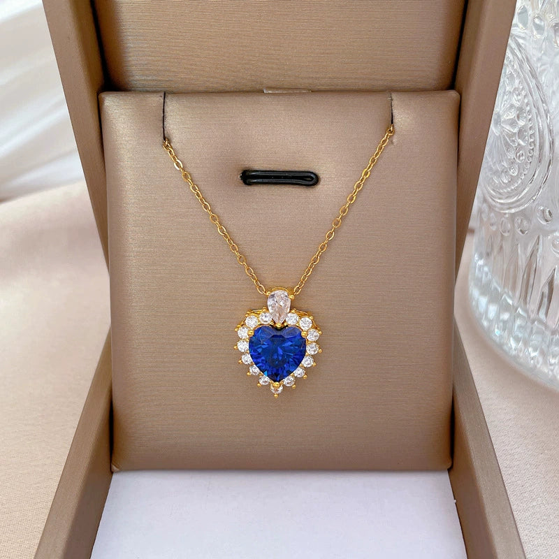 Titanium Steel Micro Diamond Ochain Necklace With Geometric Pattern And Cartoon Style For Women - Image 4