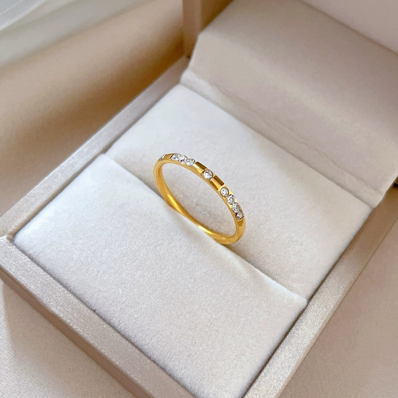Titanium Steel Minimalist Plain Ring With The Crown Pattern And Polishing For Men And Women - Image 4