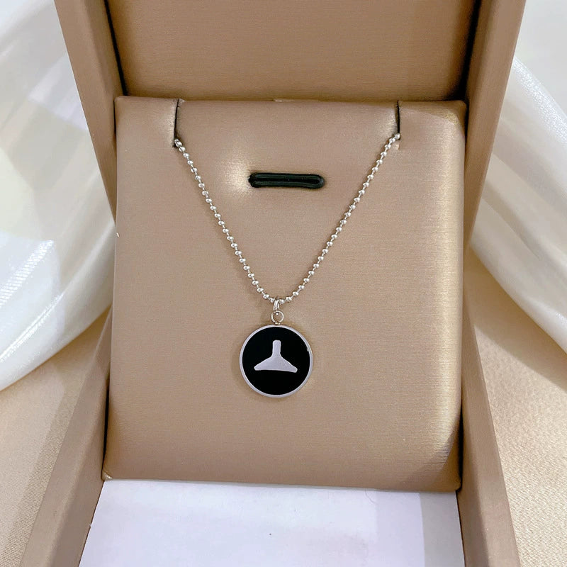 Titanium Steel Necklace With Mermaid Tail Pendant Electroplated In Air Furnace For Women Geometric Cartoon Style - Image 7