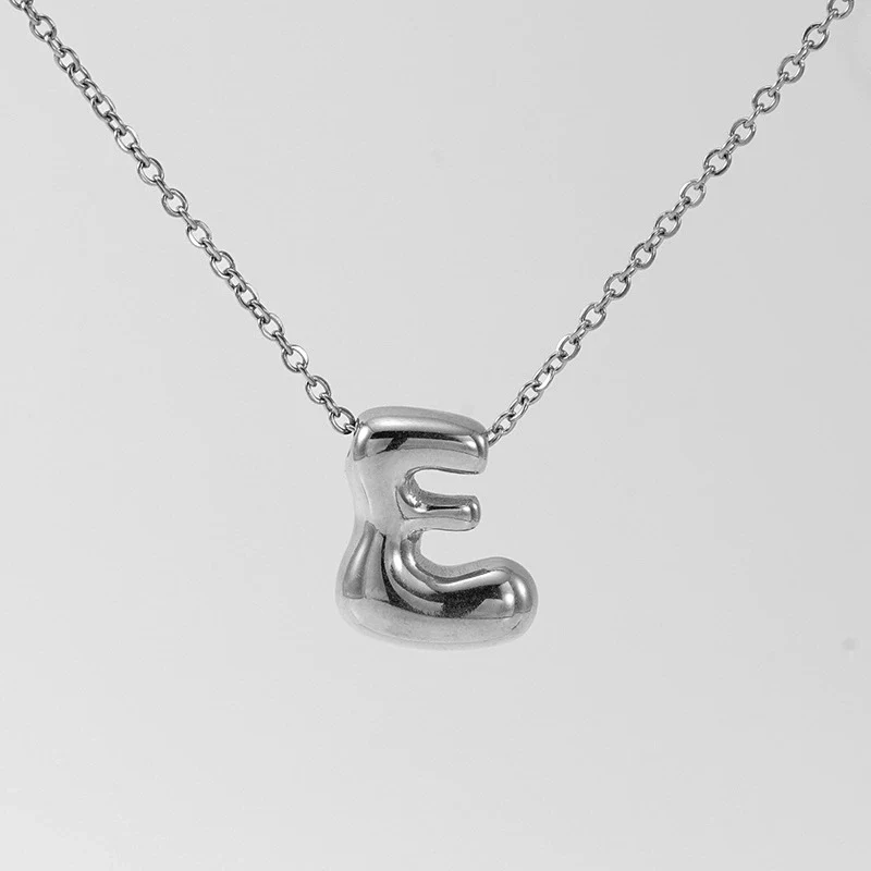 316L Stainless Steel Pendant Necklace With Letter Pattern 18K Gold Plated Unisex - Image 36
