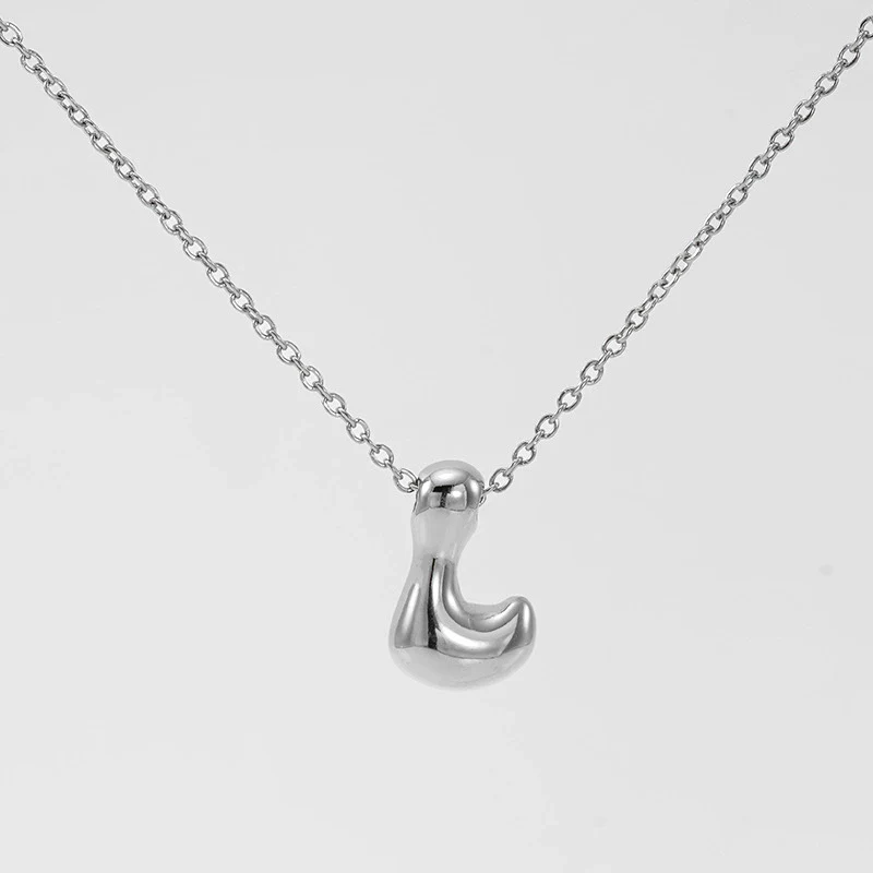 316L Stainless Steel Pendant Necklace With Letter Pattern 18K Gold Plated Unisex - Image 43
