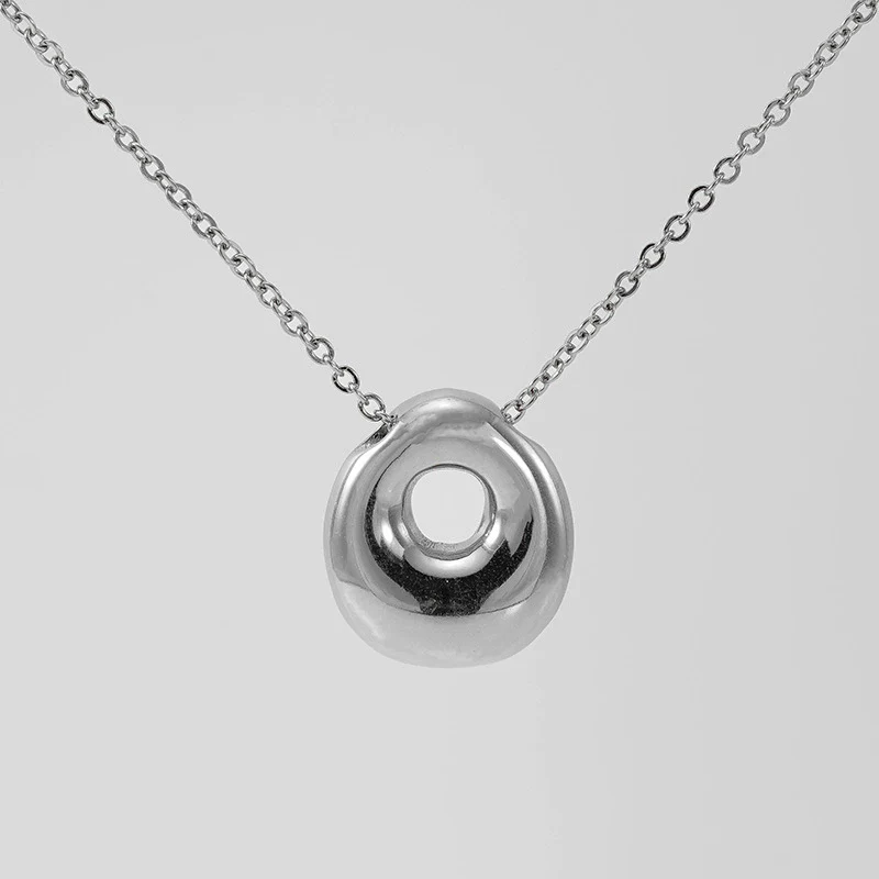 316L Stainless Steel Pendant Necklace With Letter Pattern 18K Gold Plated Unisex - Image 46