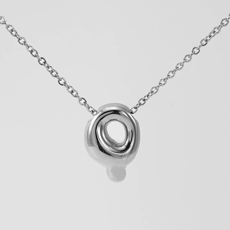 316L Stainless Steel Pendant Necklace With Letter Pattern 18K Gold Plated Unisex - Image 48