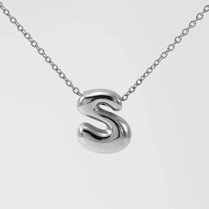 316L Stainless Steel Pendant Necklace With Letter Pattern 18K Gold Plated Unisex - Image 50