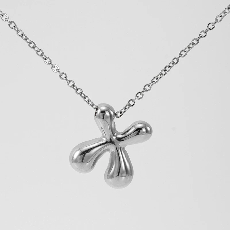 316L Stainless Steel Pendant Necklace With Letter Pattern 18K Gold Plated Unisex - Image 55