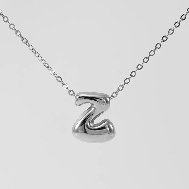 316L Stainless Steel Pendant Necklace With Letter Pattern 18K Gold Plated Unisex - Image 57