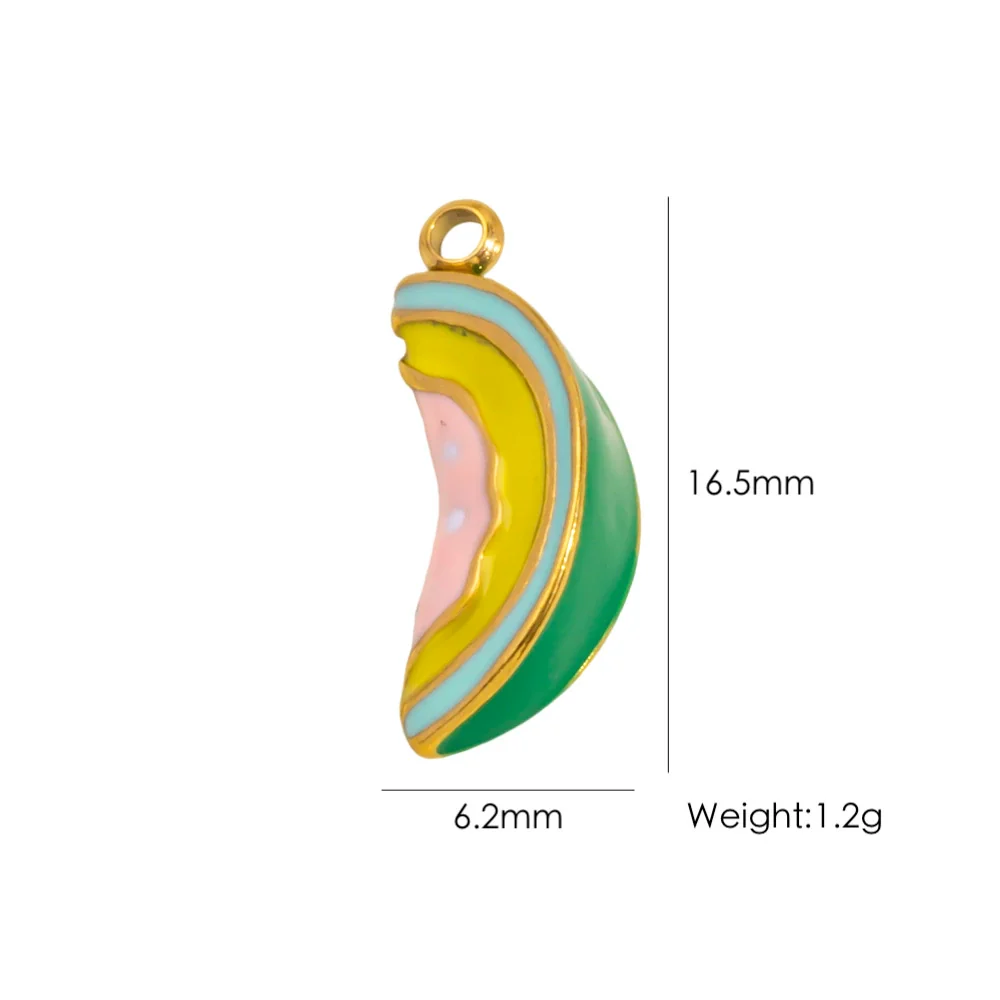 Titanium Steel Pendant With Oildrip Inlaid Diamonds And Natural Stone Stainless Steel Furnace Gold Accessories Geometric Style Electroplated - Image 14