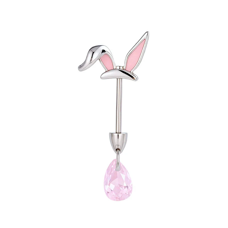 Titanium Steel Rabbit Ear Animal Zodiac Style Electroplated Women's Piercing Jewelry - Image 5