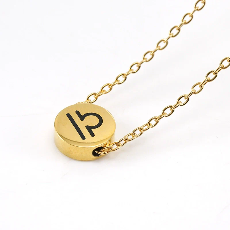 316L Stainless Steel Round Constellation Symbol Pendant Necklace For Women - Image 12
