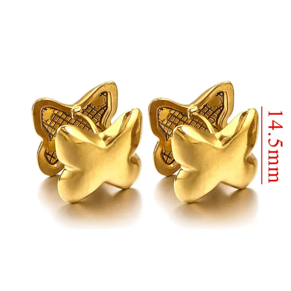 Titanium Steel Women's Geometric Star Glow Ball Earrings With Electroplating - Image 9