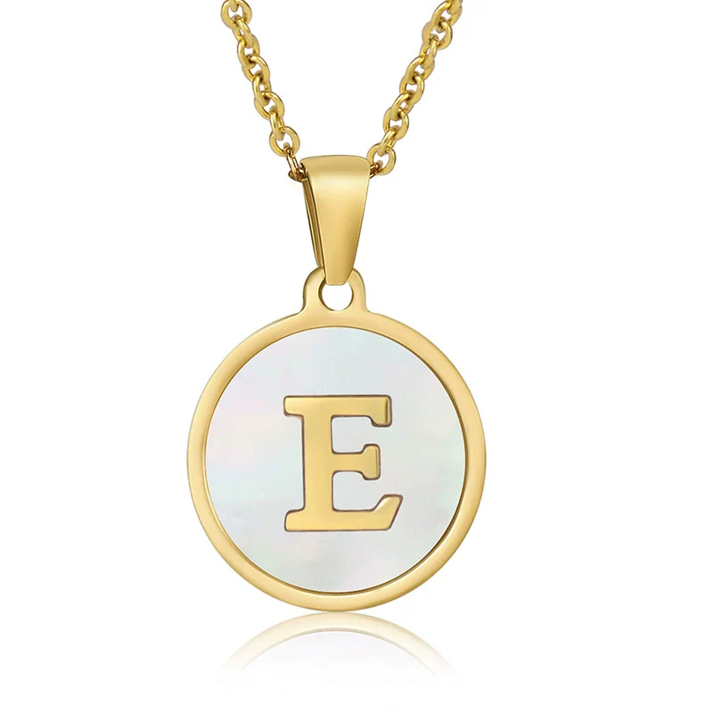 316L Stainless Steel Women's Letter Pattern Gold Inlaid Cross Chain Clavicle Necklace Pendant Jewelry - Image 10