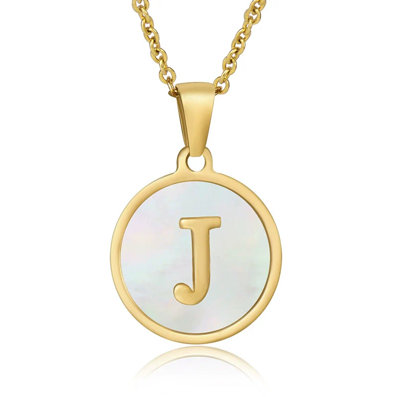 316L Stainless Steel Women's Letter Pattern Gold Inlaid Cross Chain Clavicle Necklace Pendant Jewelry - Image 15