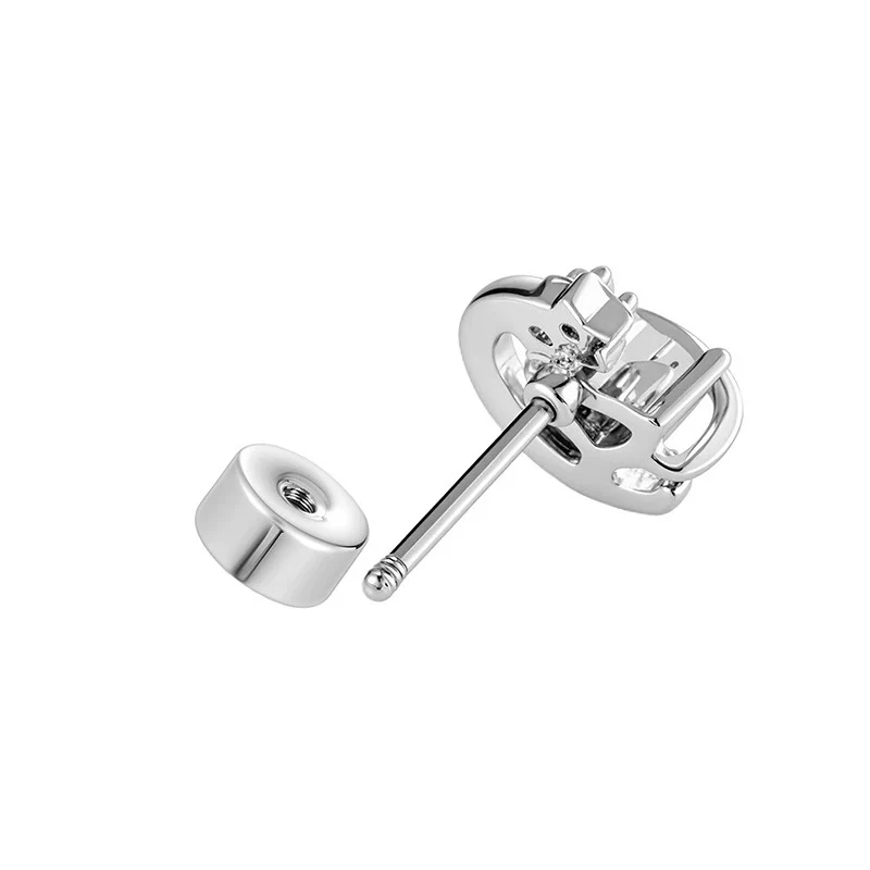 Titanium Steel Zircon Crescent Ear Bone Nail Piercing Earrings For Women Fashion Style