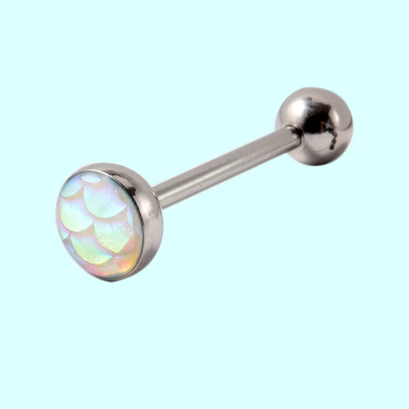 Tongue Ring Stainless Steel Insect Pattern Polishing - Image 10