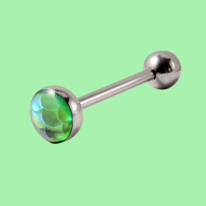 Tongue Ring Stainless Steel Insect Pattern Polishing - Image 8