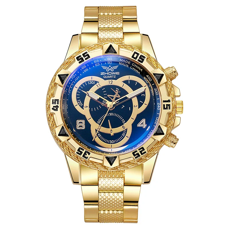 Trendy Business Men's Round Dial Alloy Band Watch With Ordinary Glass Mirror - Image 3
