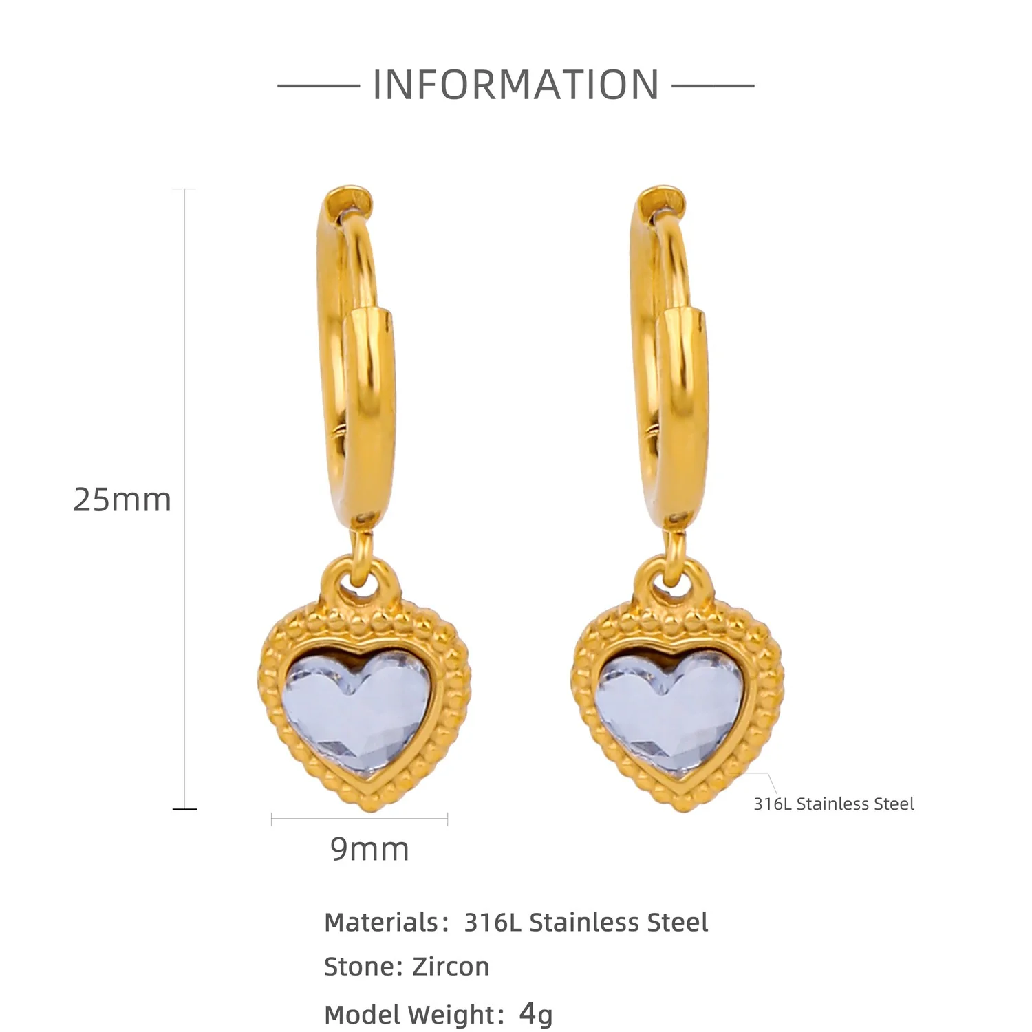 Trendy Hollow Double Ring Button Hoop Earrings Stainless Steel Electroplating Women's - Image 21