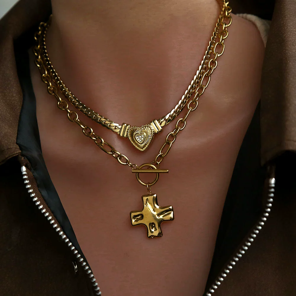 Trendy Unisex Stainless Steel Electroplated Necklace With Letter Number Text Patterns - Image 4