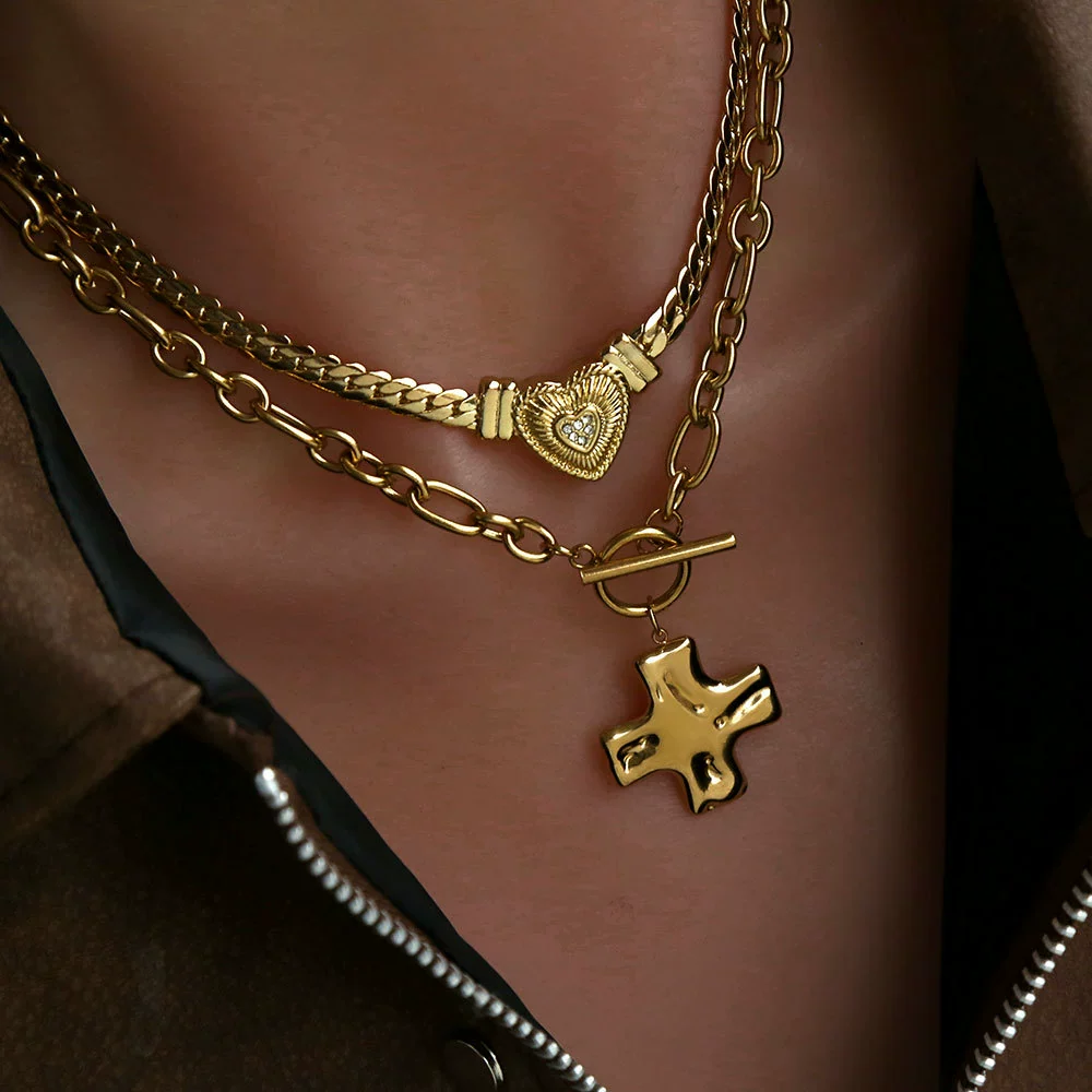Trendy Unisex Stainless Steel Electroplated Necklace With Letter Number Text Patterns - Image 5