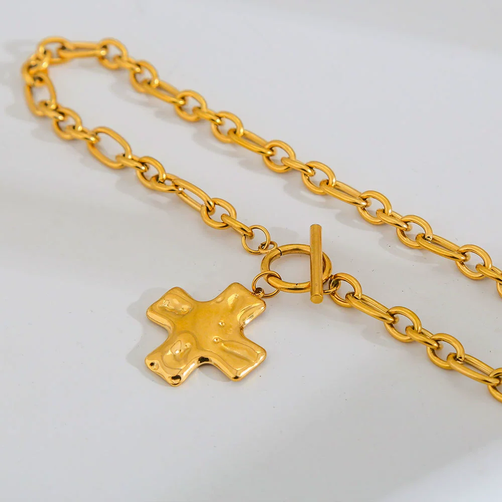 Trendy Unisex Stainless Steel Electroplated Necklace With Letter Number Text Patterns - Image 7