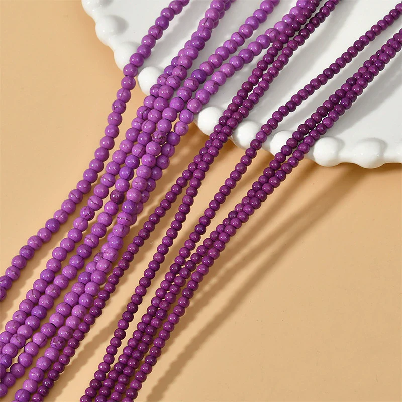 Turquoise Round Beads Jewelry Loose Beads Spacer Accessories Natural Stone Material - Image 7