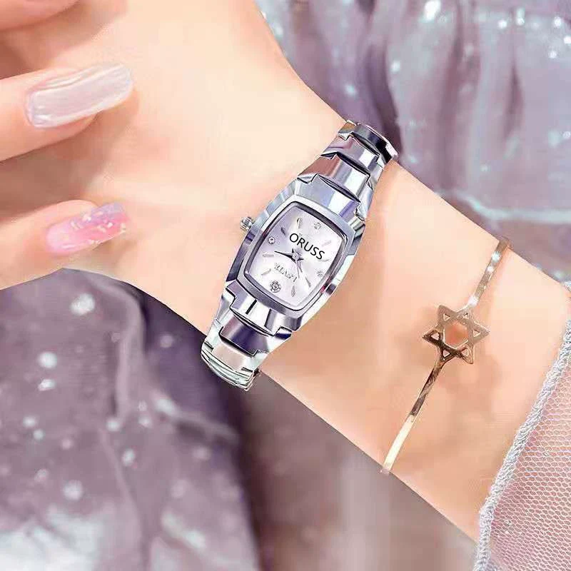 Ultrathin Waterproof Quartz Ladies Watch Alloy Tungsten Steel Stainless Steel Round Dial - Image 15