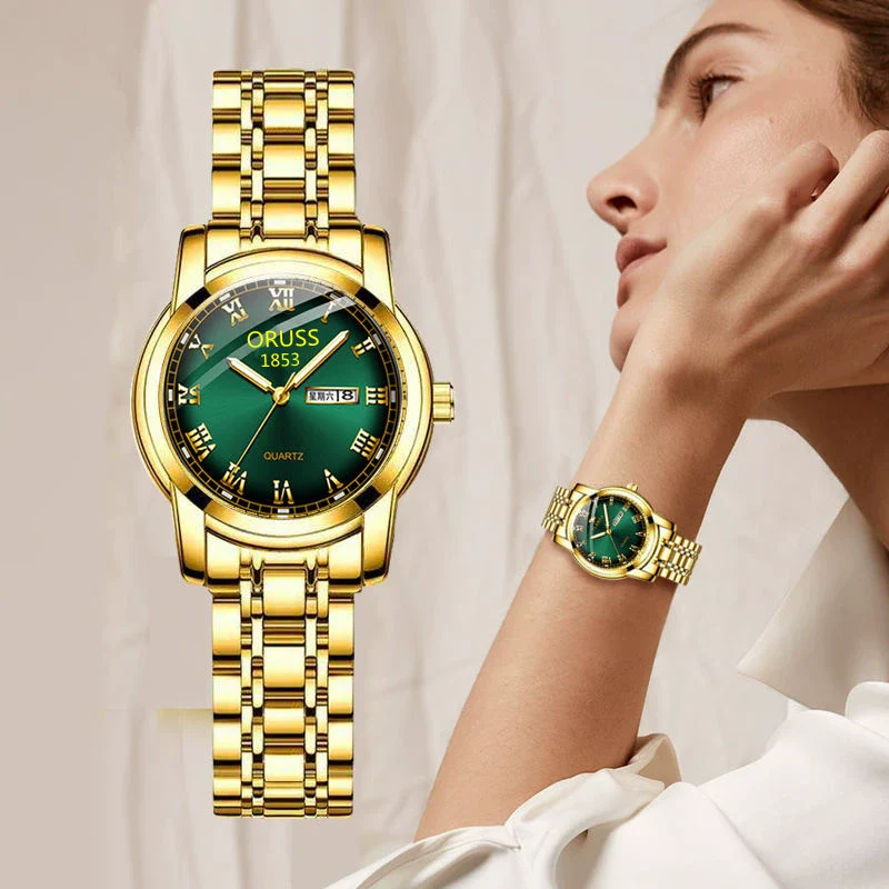 Ultrathin Waterproof Quartz Ladies Watch Alloy Tungsten Steel Stainless Steel Round Dial - Image 2