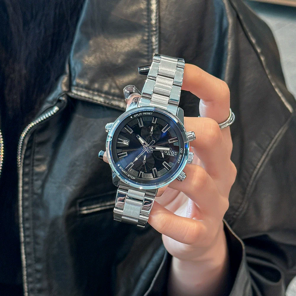 Unisex Casual Alloy Band Round Dial Wrist Watch - Image 4
