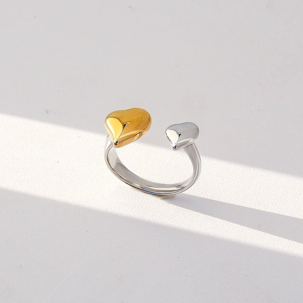 Unisex Geometric Electroplated Water Drop Shaped Zircon Adjustable Open Index Finger Ring - Image 8