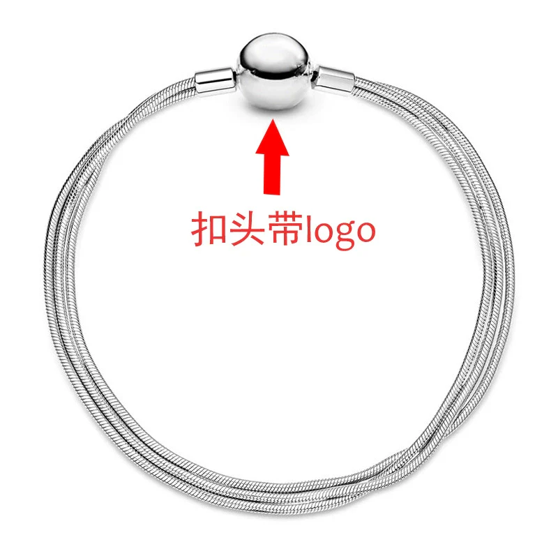 Unisex Geometric Metal Electroplated Snake Bone Bracelet With Crown Zircon And Logo Diy - Image 9