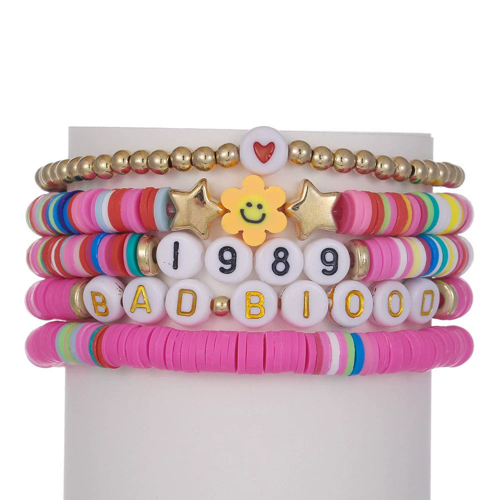 Unisex Handmade Multilayer Stacked Dripping Rainbow Unicorn Cartoon Soft Polymer Clay Bracelet With Animal Zodiac Design - Image 13