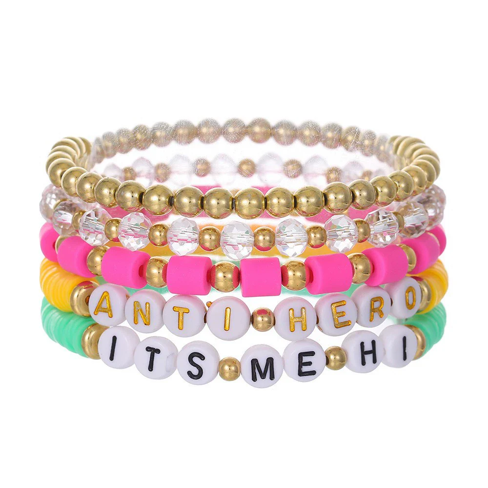 Unisex Handmade Multilayer Stacked Dripping Rainbow Unicorn Cartoon Soft Polymer Clay Bracelet With Animal Zodiac Design - Image 18