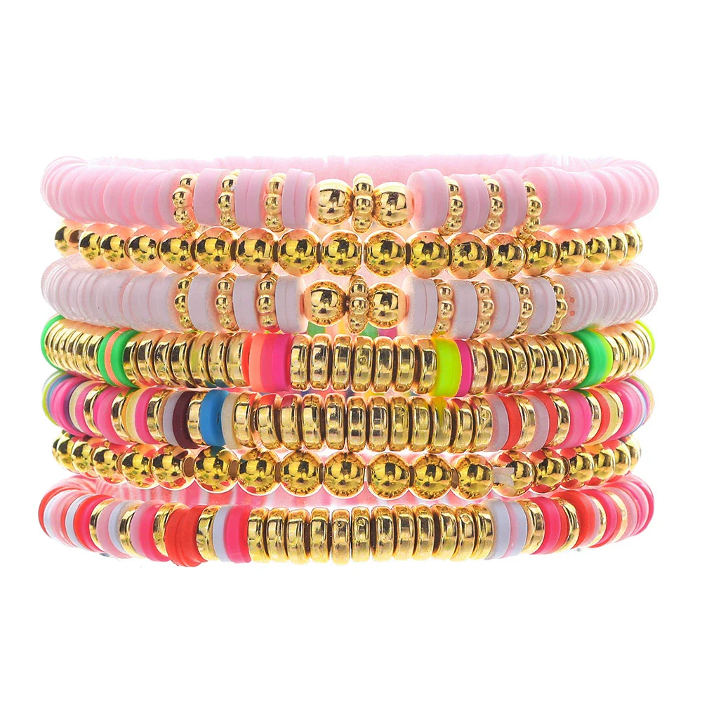 Unisex Handmade Multilayer Stacked Dripping Rainbow Unicorn Cartoon Soft Polymer Clay Bracelet With Animal Zodiac Design - Image 24