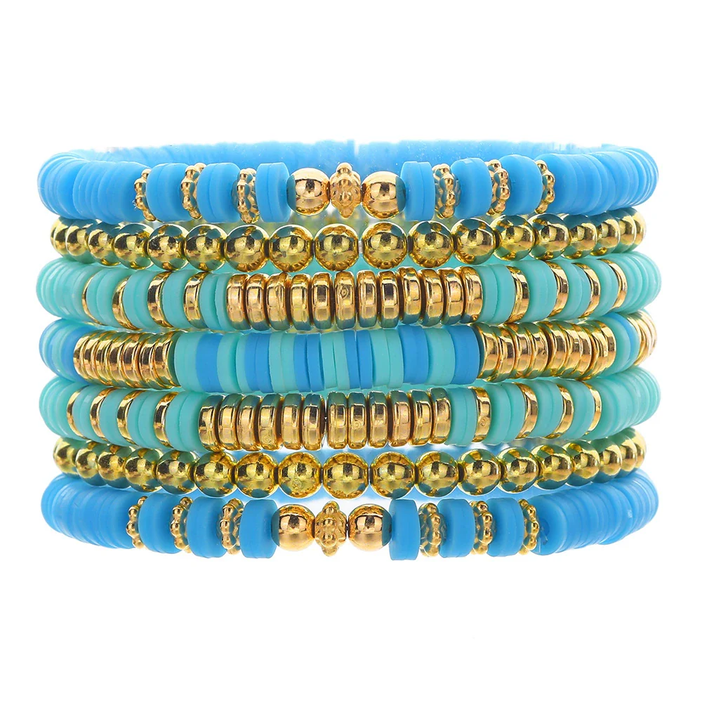 Unisex Handmade Multilayer Stacked Dripping Rainbow Unicorn Cartoon Soft Polymer Clay Bracelet With Animal Zodiac Design - Image 25