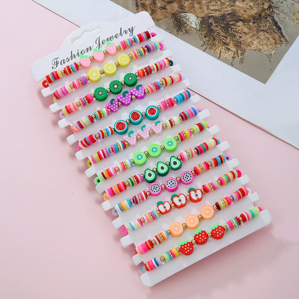 Unisex Handmade Multilayer Stacked Dripping Rainbow Unicorn Cartoon Soft Polymer Clay Bracelet With Animal Zodiac Design - Image 7