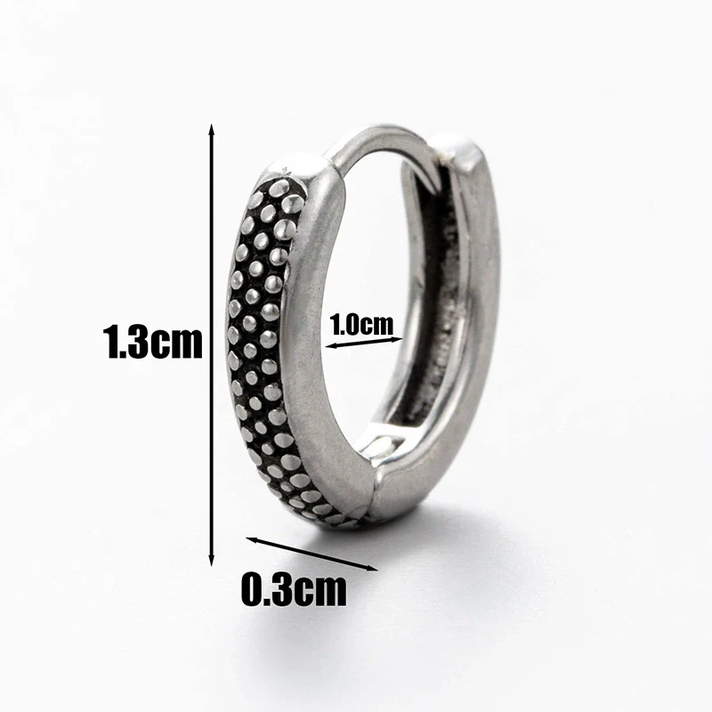 Unisex Piercing Earrings Stainless Steel Cast Rose Skull Snake With Flowers And Polishing Style - Image 9