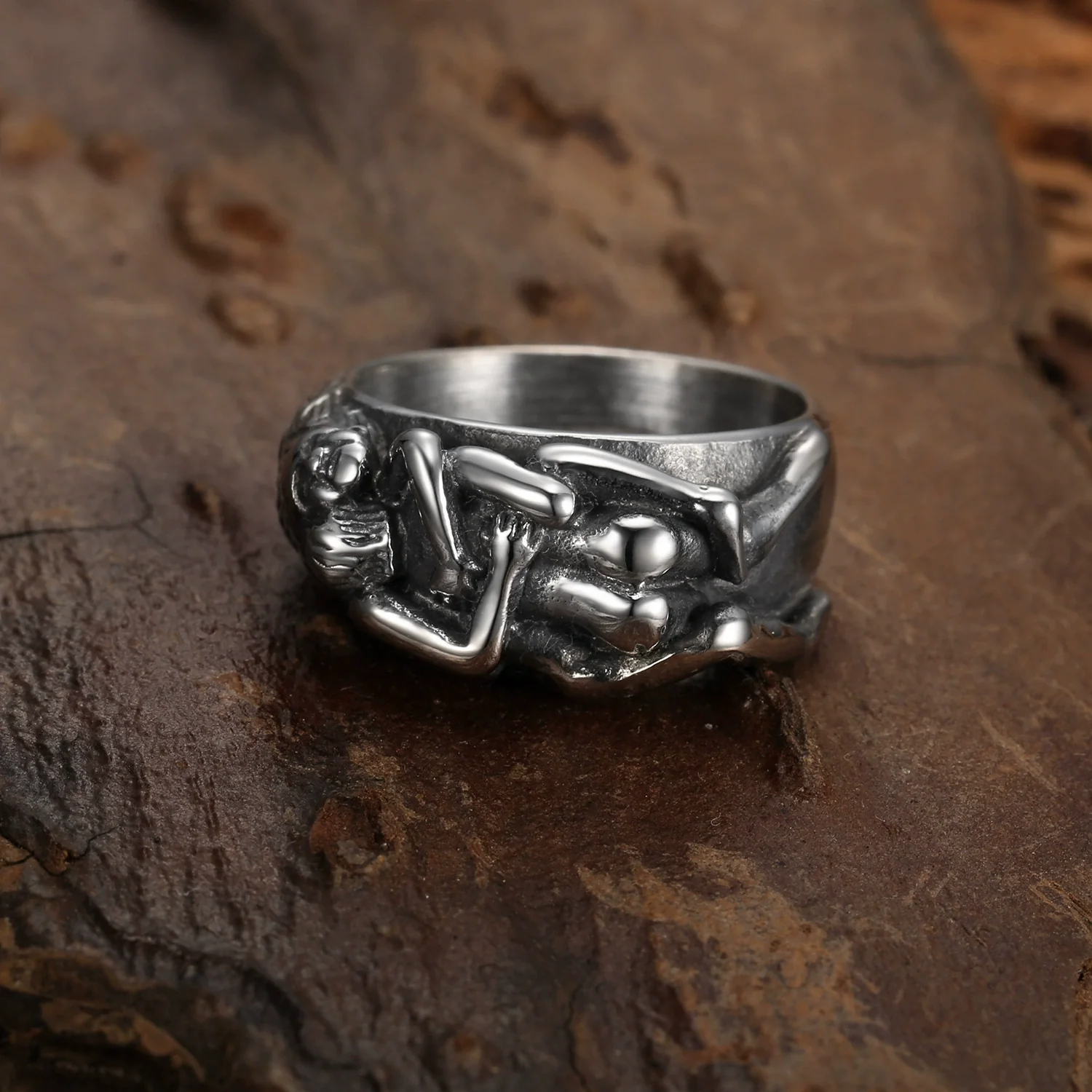 Unisex Sexy Skull Stainless Steel Ring With Seiko Design - Image 2