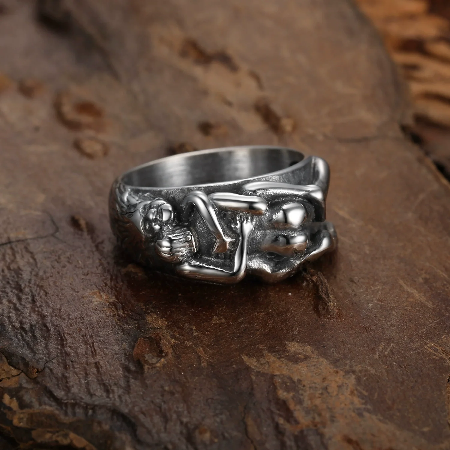 Unisex Sexy Skull Stainless Steel Ring With Seiko Design - Image 3